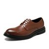 2025 Men's British Style Pointed Toe Leather Shoes for Casual, Business, or Wedding