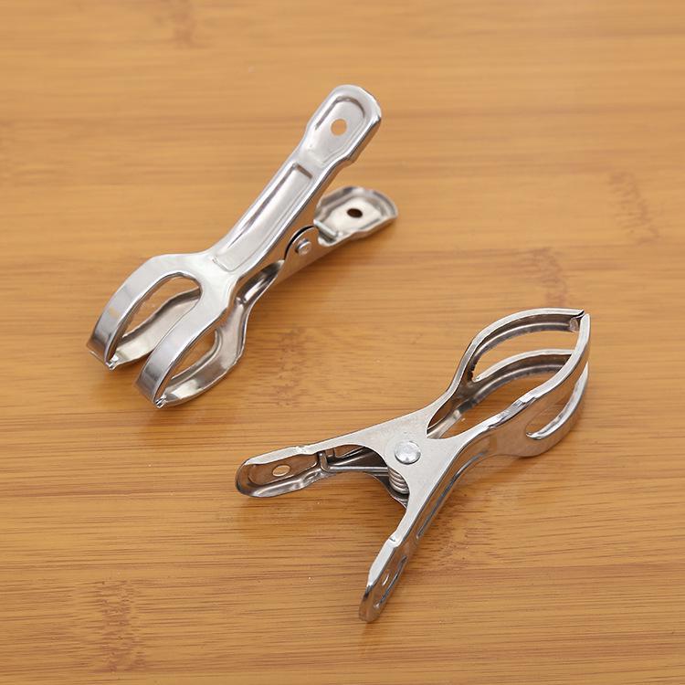 6Pcs Clothes Clips Stainless Steel Opening Clip Hanger Retainer Beach Towel Clips Keep Your Towel Clothes From Blowing Away Windproof Clip