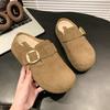 Lazy version~ retro slippers outer wear 2025 autumn new thick-bottomed casual bag head half slippers women's Boken tow