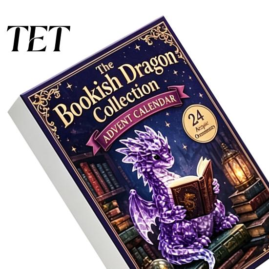 Acrylic Dragon Ornament Set Crystal Advent Calendar 2026, 24 Days Fantasy Reading Book Countdown Calendar, Fairy Tale Theme Party Decor Pcs