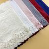 36cm Wide Embroidered Cotton Lace Trim for Lolita-Style Clothing & Curtain Decoration