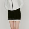 LIKK Viscose Two-Tone Pleated Knit Skirt (Black)_L3A1-Ns02K