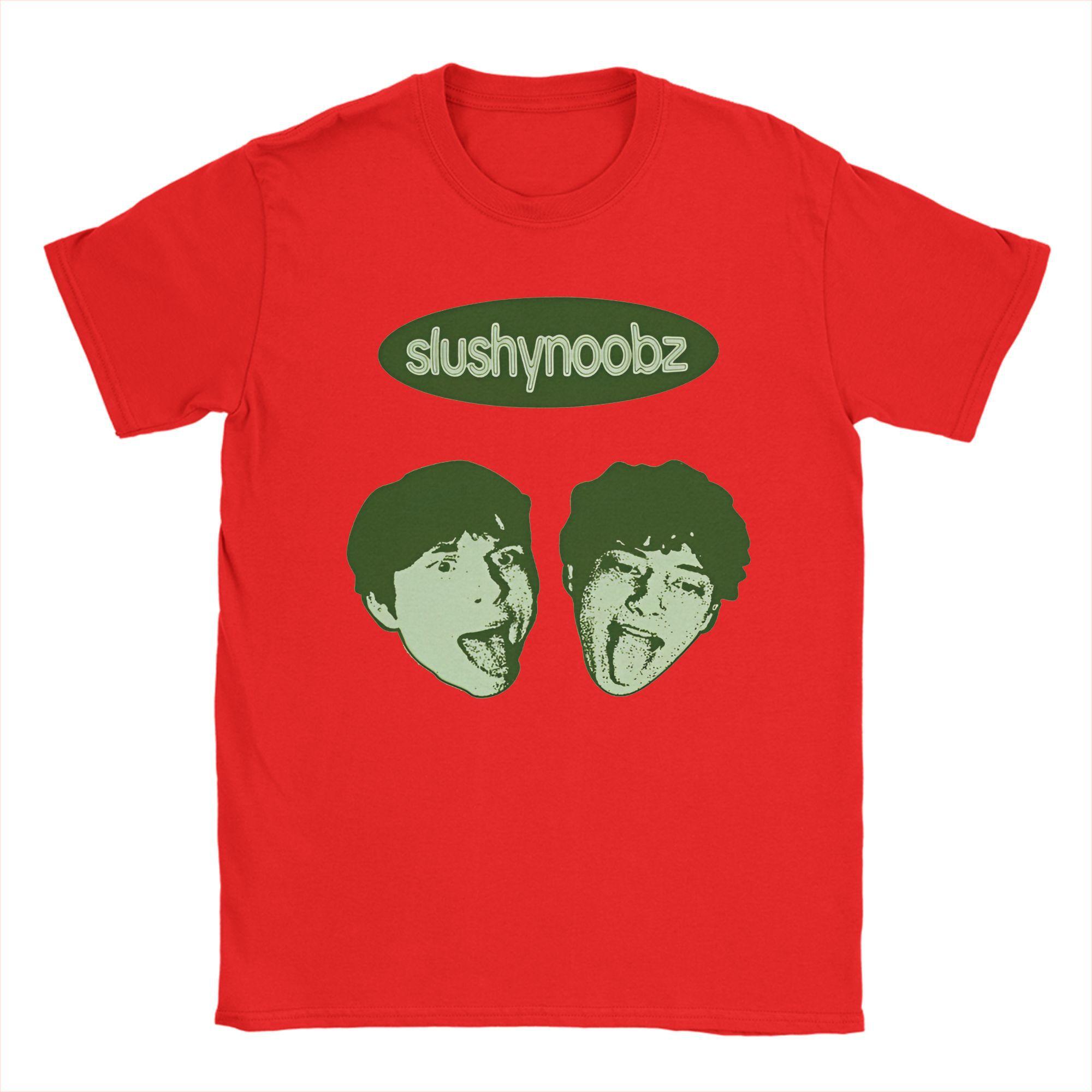 

Футболки Slushy Noobz Мужская Хлопковая Винтажная Футболка с Круглым Вырезом Футболки с Коротким Рукавом Классическая Одежда S