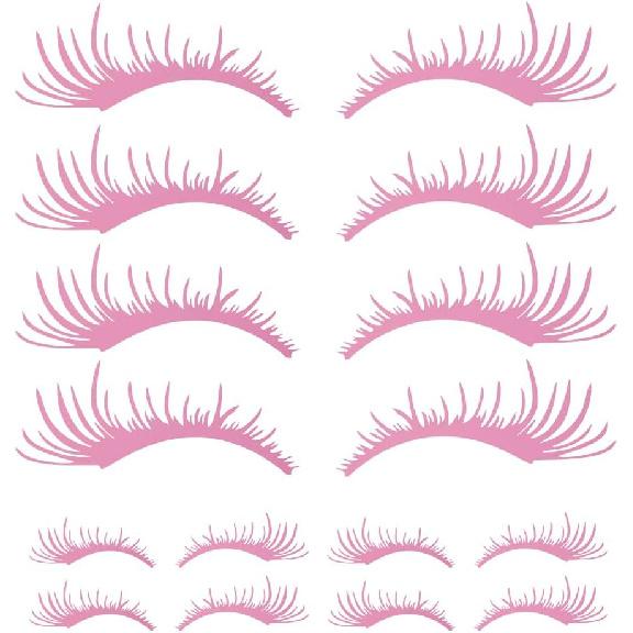 

8 Pairs 2 Styles Pink Eyelash Decals Headlight Car Eyelashes Sticker Cool Vehicles Eyelash Stickers Car Decoration Stickers Vinyl Auto Decals for розовый