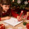Marker Pen Set Christmas 10-Color Ballpoint Santa Snowman Topper Designs Multi-Color Festive Themed Writing Tool Fun Holiday Gift for Students Friends