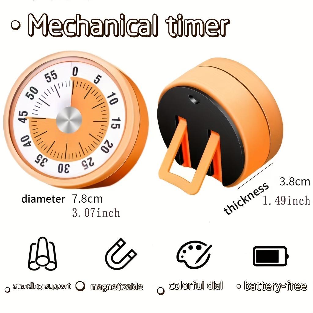 

Механический таймер Кухонный таймер, 2 цвета на выбор, Не требует батареек, Сильное магнитное притяжение, Можно крепить к магнитным поверхностям. оранжевый