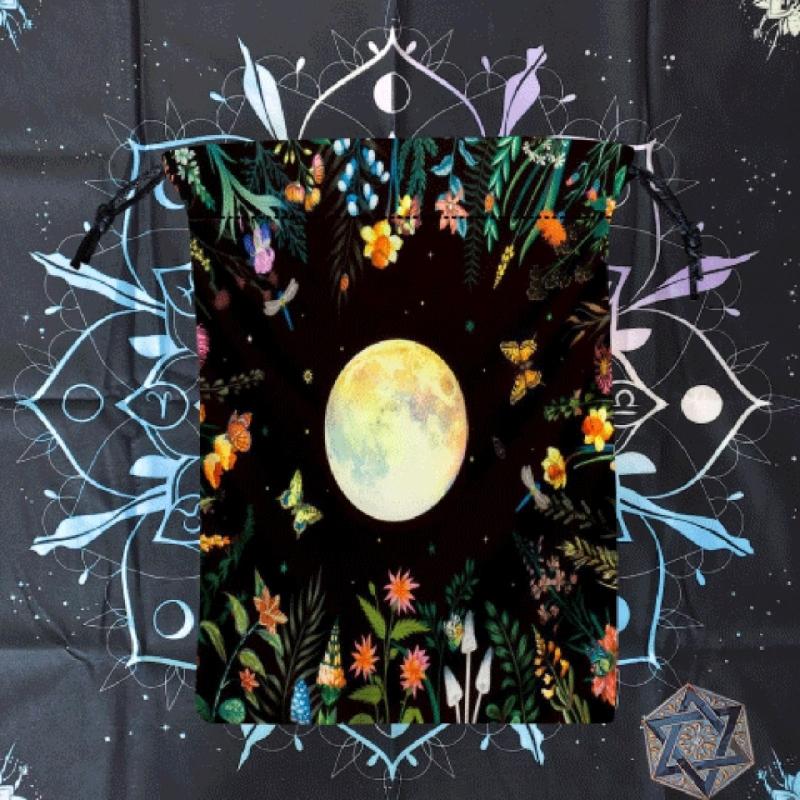 Drawstring Pouch Bag Divinations Tarots Bag Game Dices Oracles Cards Stored Bag