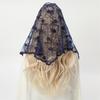 Fashion Church Shawl Lace Veil Polyester Scarf Bandana Church Prayer Wedding Mantilla Chapel White Embroidered Hijab Women Scarf