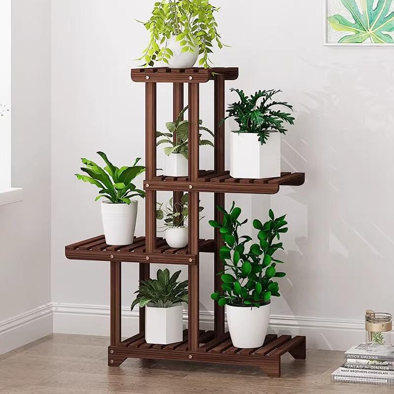Modern Bamboo Wood Flower Pot Stand