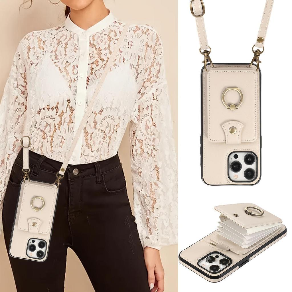 Phone Case: for iPhone Case Wallet with Card Holder, 360°Rotation Finger Ring Holder Kickstand,