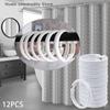 12Pcs Open Curtain Rings Curtain Rings Round Rings Shower Curtain Clips For Curtains And Curtain Rods