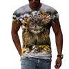 3D Digital Printing Men's Casual Round Neck Short-sleeved T-shirt Versatile and Breathable