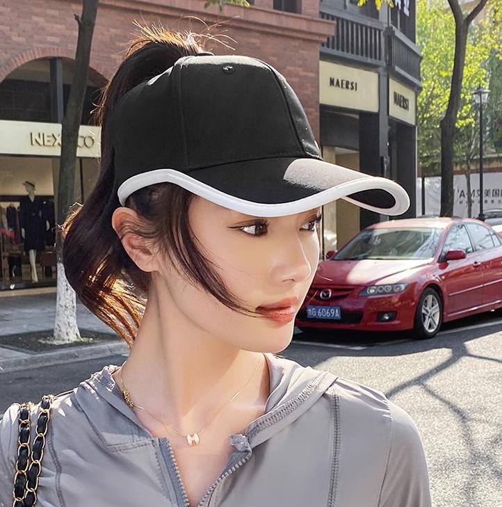 High Ponytail Baseball Cap Women Summer Quick-Drying Sun Protection Anti-Ultraviolet Duckbill Cap Beach Hat