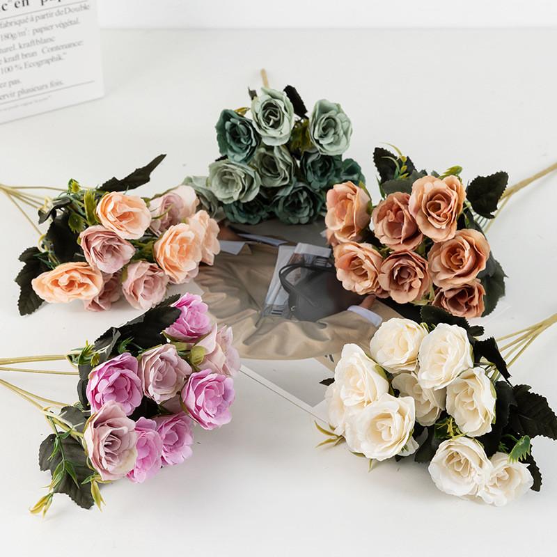 Flower Rose Simulation Wedding Bride Holding Flowers Living Room Decoration