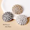 10PCS/Lot 15/23MM Trench Coat Luxry Full Rhinestone Sweater Metal Buttons Sewing Lady's Blouse Big Buttons