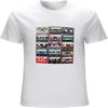 Hip Hop Mix Tapes T Shirt Unisex & Old School Mens Turntable Music Cotton Short Sleeve Shirt White