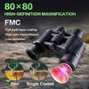 80x80 Outdoor Binoculars Lightweight Powerful Telescope Low Light Night Vision Telescope for Outdoor Sports Games and Concerts