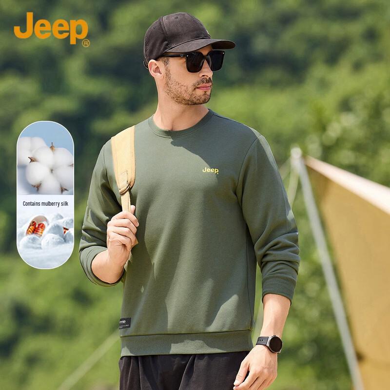 Jeep Men's Crewneck Long Sleeve Casual Sweatshirt