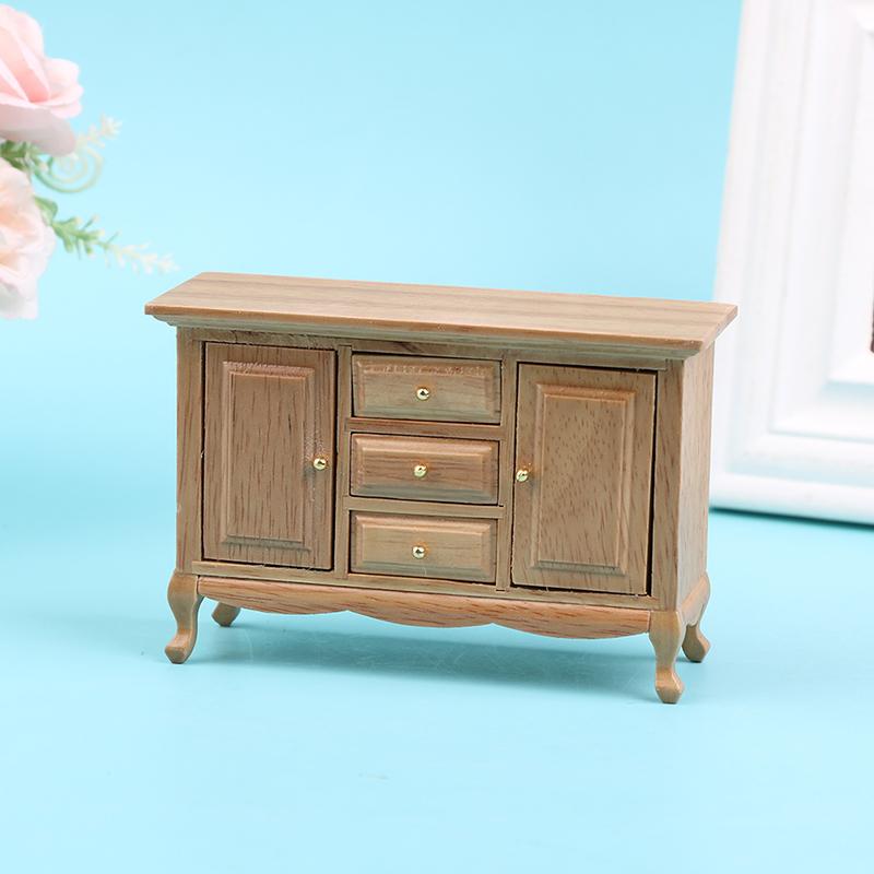 1/12 Dollhouse Mini Simulated Wooden Cabinet Dollhouse Furniture Accessories