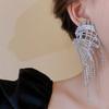 Wings Hollow Fringed Earrings Fashion Light Luxury Heavy Industry Earrings Personality Exaggerated Earrings