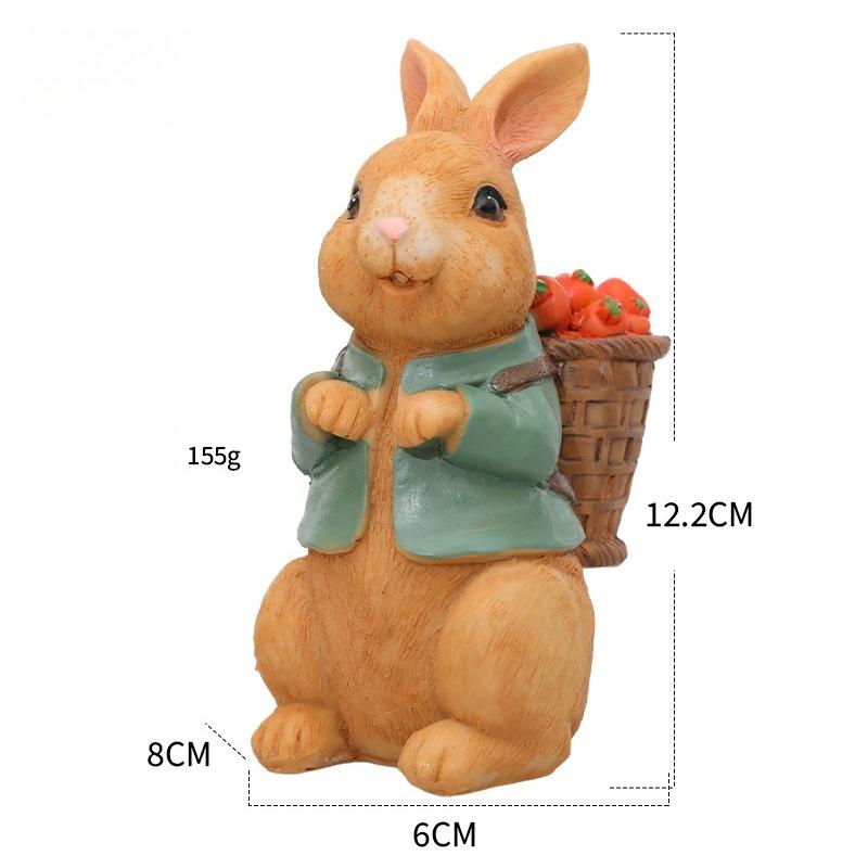 Easter Bunny Ornaments, Gardens, Courtyards, Decorations, Handicrafts, Windowsills, Miniature Bonsai, Decorations, Backpack Rabbit, Easter Gift