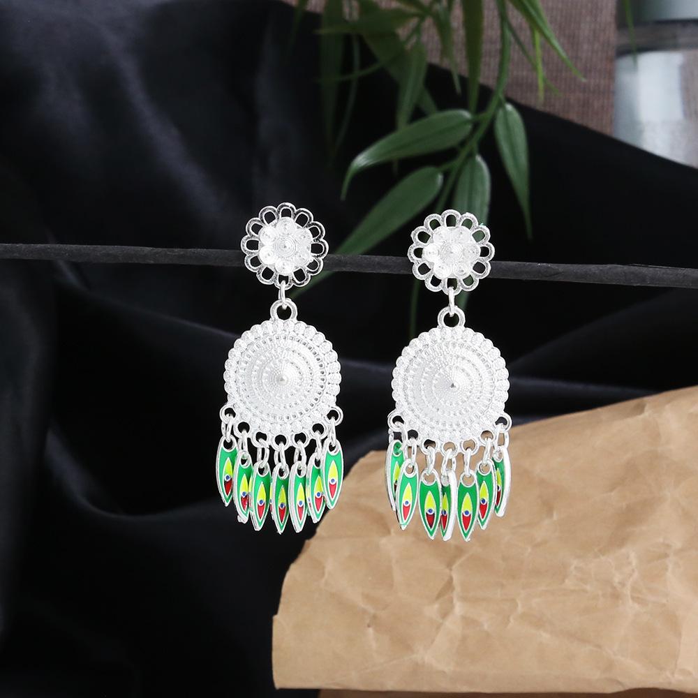 Miao Long Silber Quastenohrringe: Ethnischer Stil, Leichter Luxus, Übertriebenes Design für Frauen