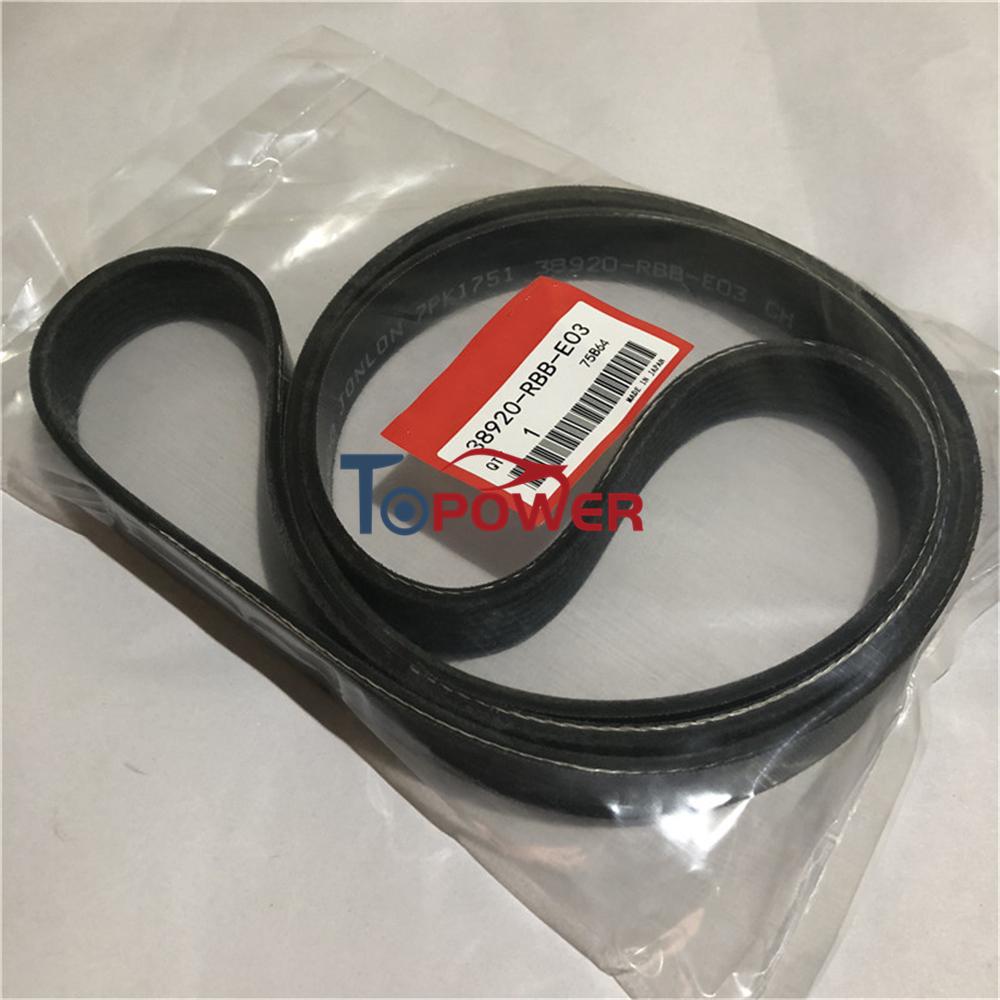 OEM 38920-RBB-E03 Serpentine Fan Belt 38920-RBB-E01 38920-RBB-E02 for Honda Acura 2007-2009 CR-V 2004-2008 TSX 2.4L 38920RBBE03