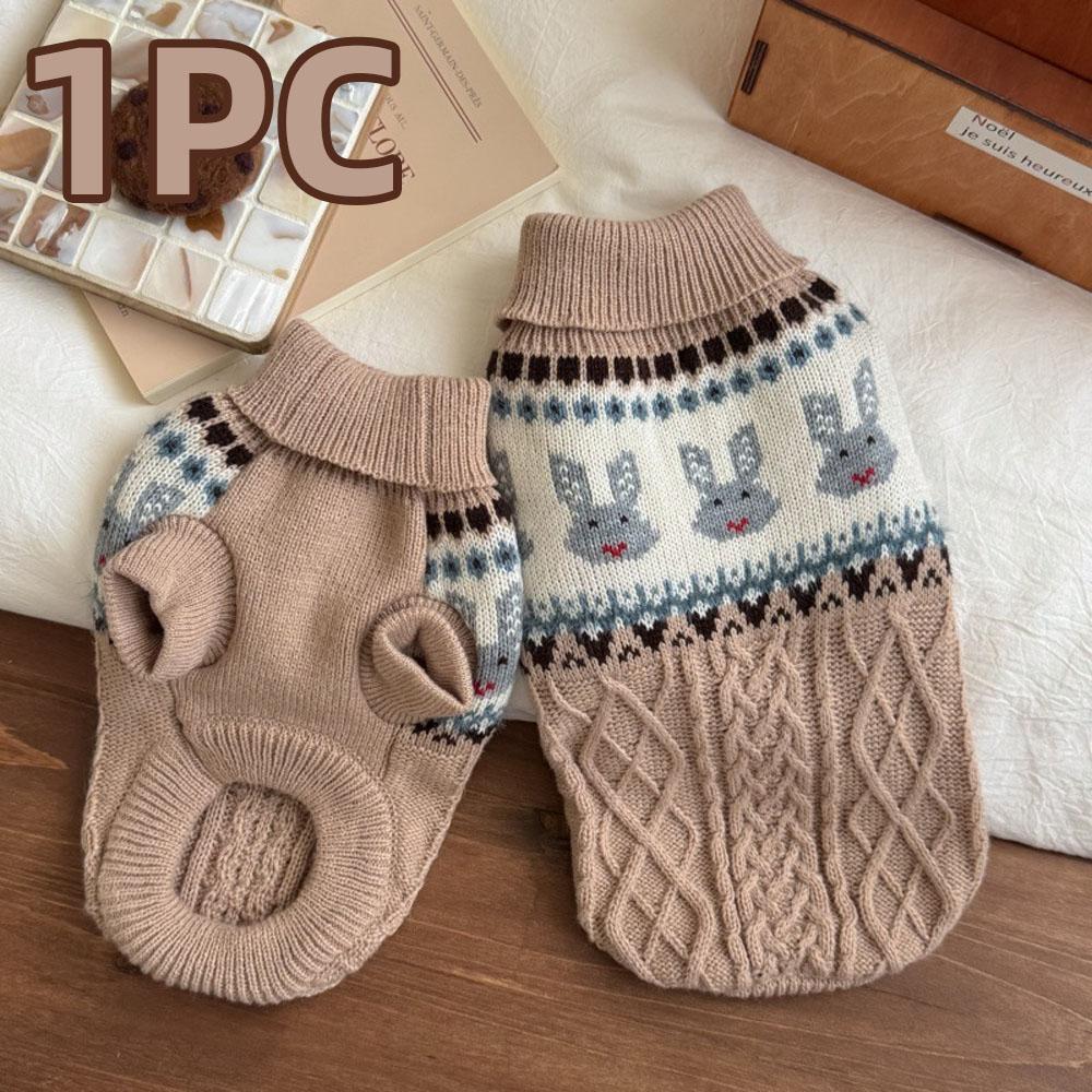 Vintage Pet Sweater Warm Pullover for Small To Medium Dogs And Cats Autumn Winter Dog Clothes Puppy Apparels