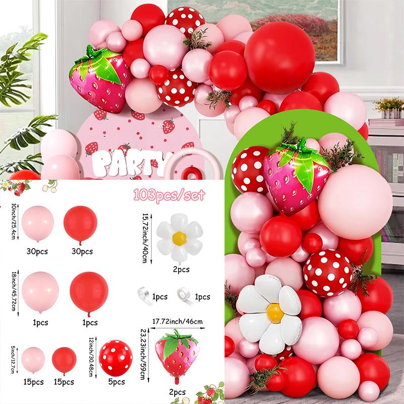 Fruit & Veggie Latex Balloon Garland for Birthday Party Decoration