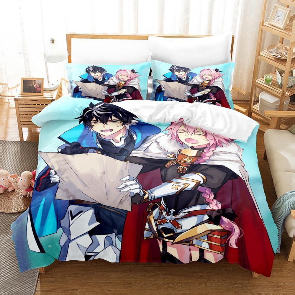 New Anime Fate - Astolfo Bedding Set Single Twin Full Queen King Size Bed Set Adult Kid Bedroom Duvet cover Sets Home Textiles