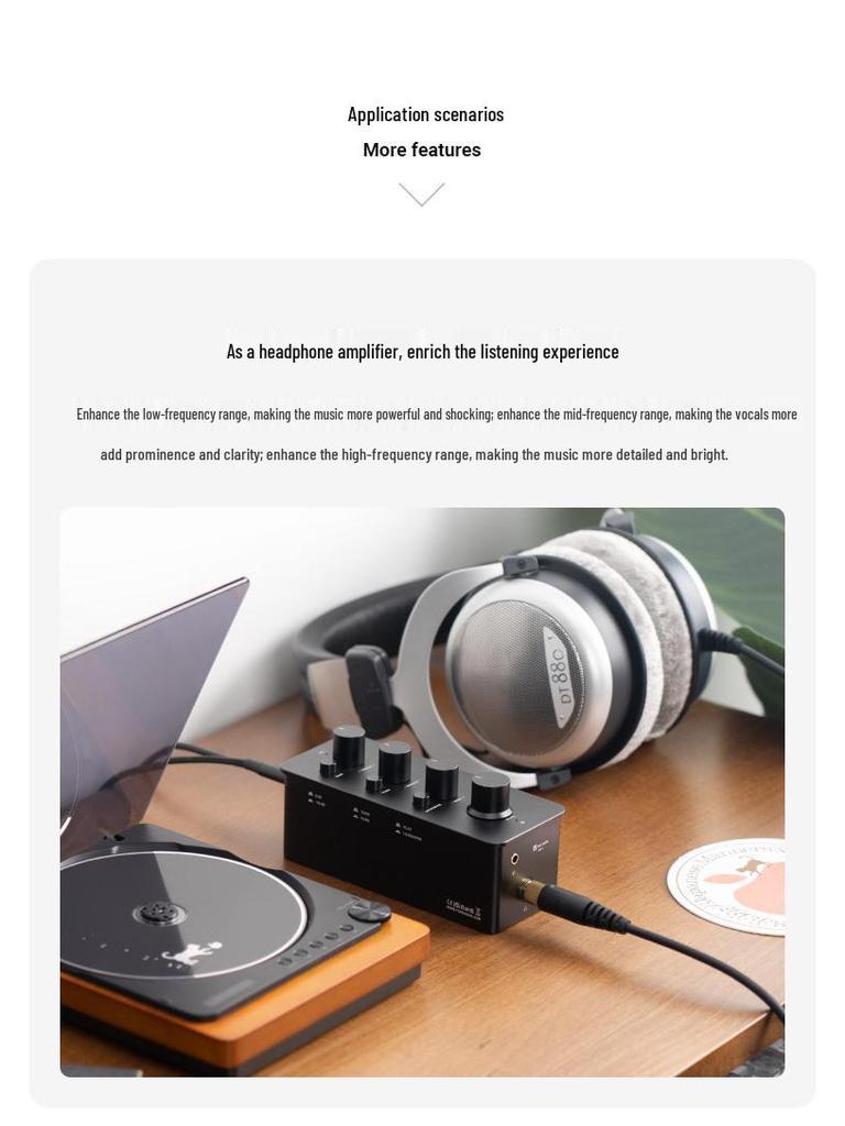 Fosi Audio SK01 Desktop & Portable Headphone Amp Preamp Combo