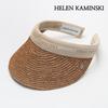 Helen Kaminski Marina Sun Cap Straw Hat Nougat Natural Visor Hat HAT50318-NUNL