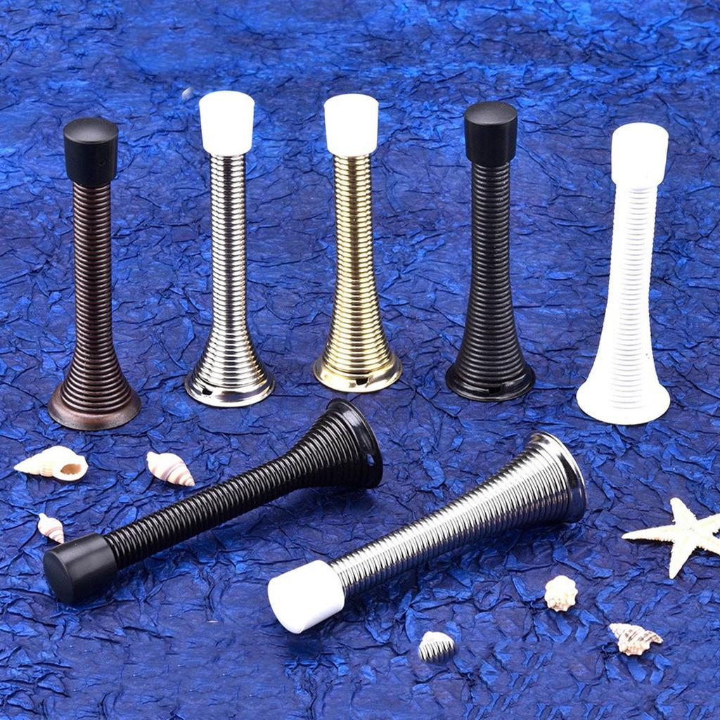 Upgrades Spring Door Stoppers Extendable Wall Guard with Rubber Bumper Heavy Duty Spring Door Stops for Household Office