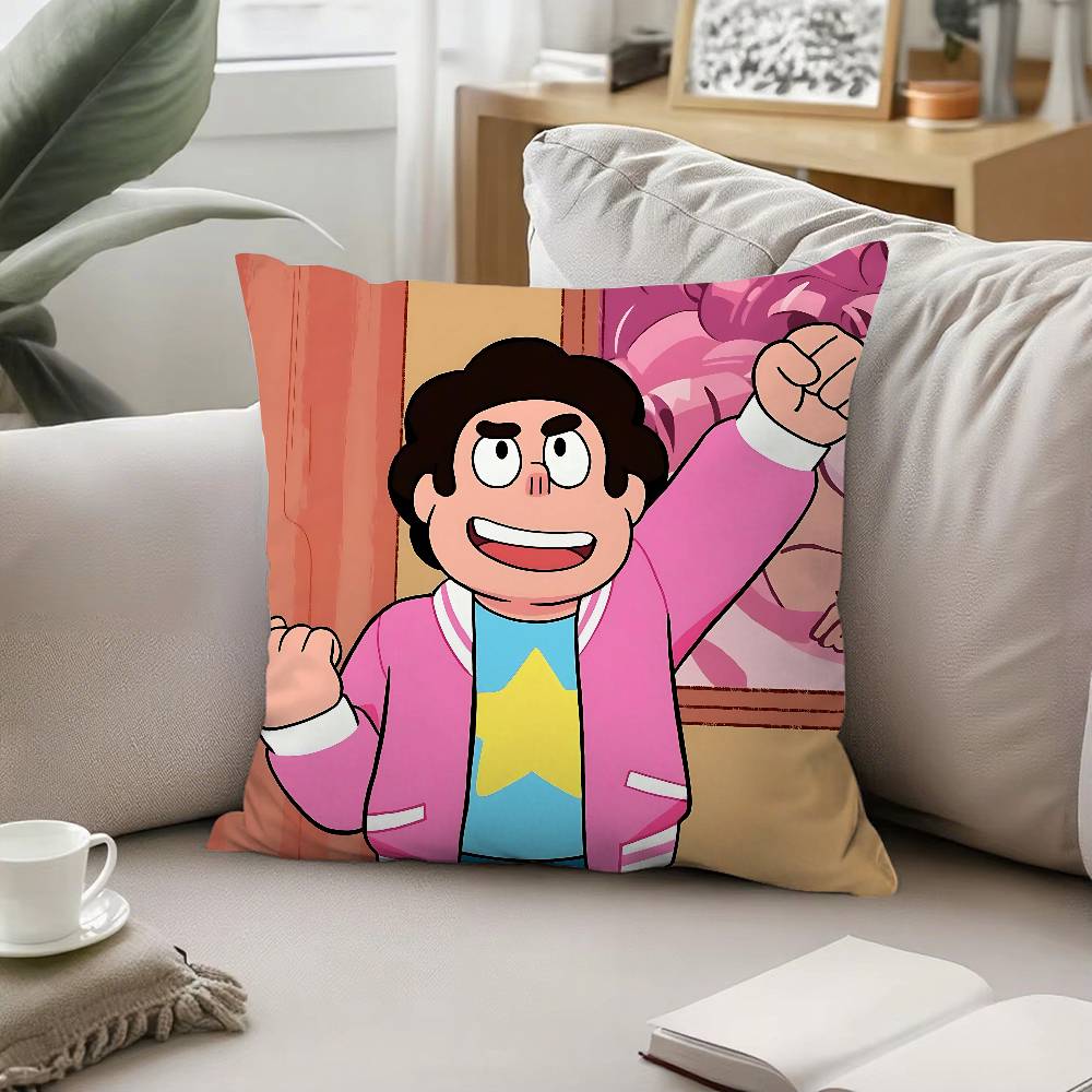 Cute H-Steven Universe-W Pillow Case Cushion Cover Soft Cute Throw Pillow Case For Car Sofa Pillowcase Polyester With Zipper
