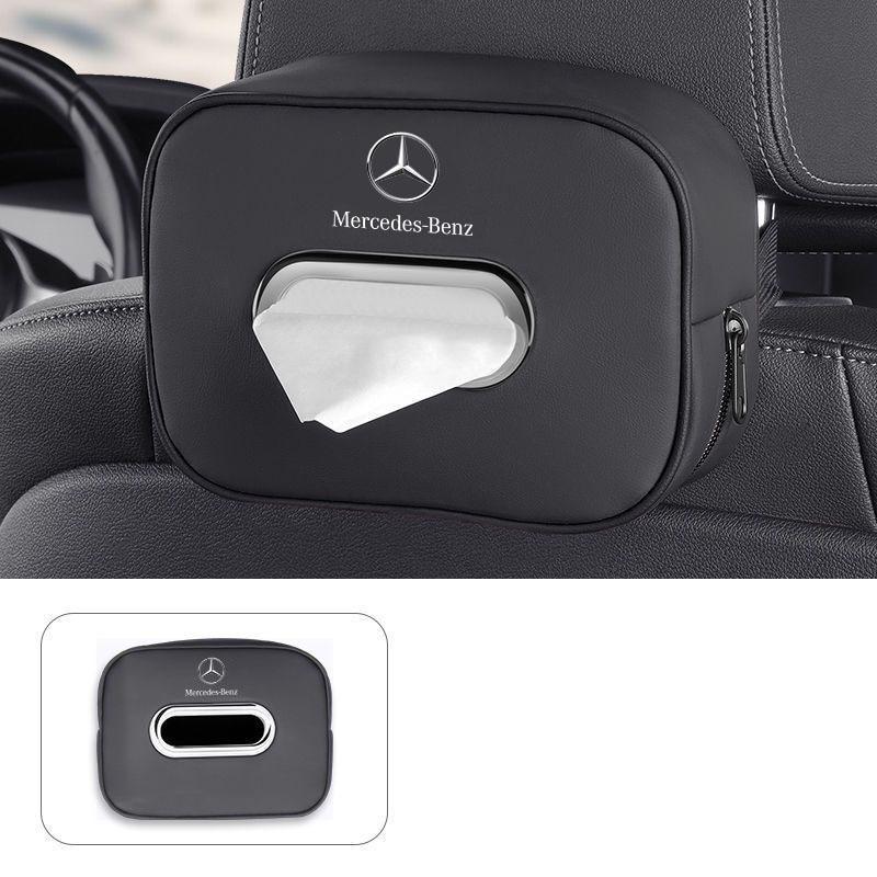 

Leather Car Seat Tissue Box Storage Bag Tool For Mercedes Benz A B C E S Class CLA CLS SLK GLA GLC GLB GLK AMG W204 W205