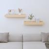 823584 vidaXL Wall Shelves 2 Pcs 50x12x9 Cm Solid Pine Wood