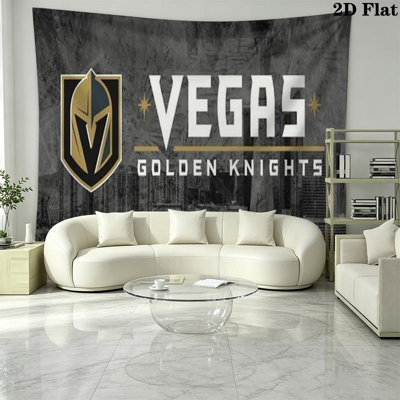 Vegas Golden Knights Wall Tapestry Aesthetic Wall Hanging Printed Fabric Blanket Decorative Tapestries for Bedroom Living Room Home Decor