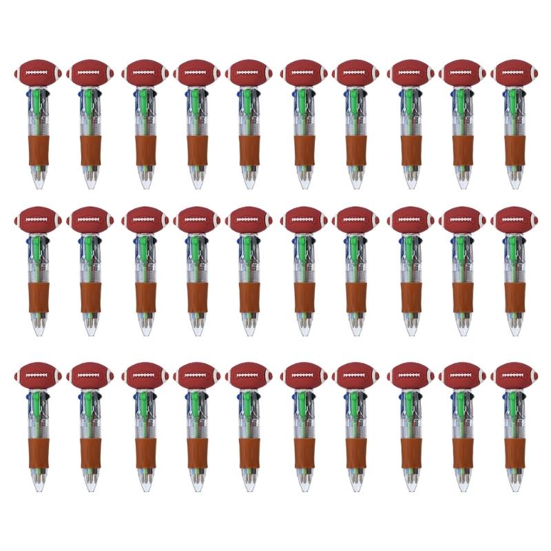 10/20/30Pcs 4-Color Cartoon Sports Ball Design Ballpoint Pen Set Classroom Prize For Students And Office Use