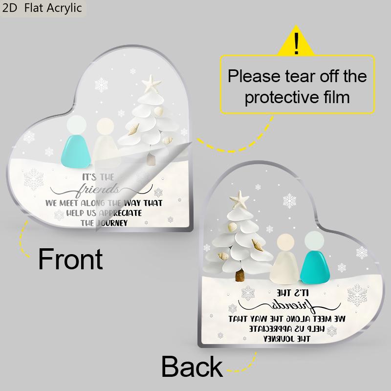 Acrylic Friendship Keepsake Sign & Plaque | Motivational Quote Clear Desk Decor, Tabletop Display, Multipurpose Use- Acrylic Desktop Ornament