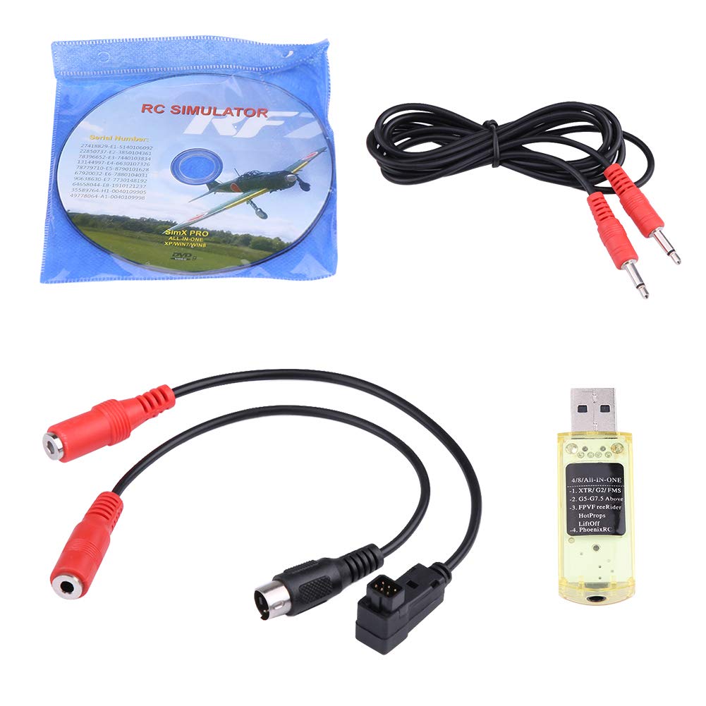 RC simulator with stable performance USB USB flight simulator accessory for most remote controllers High-quality cable, 2.0