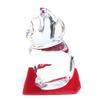 Excellent Baccarat object Lucky Cat clear crystal Women Used