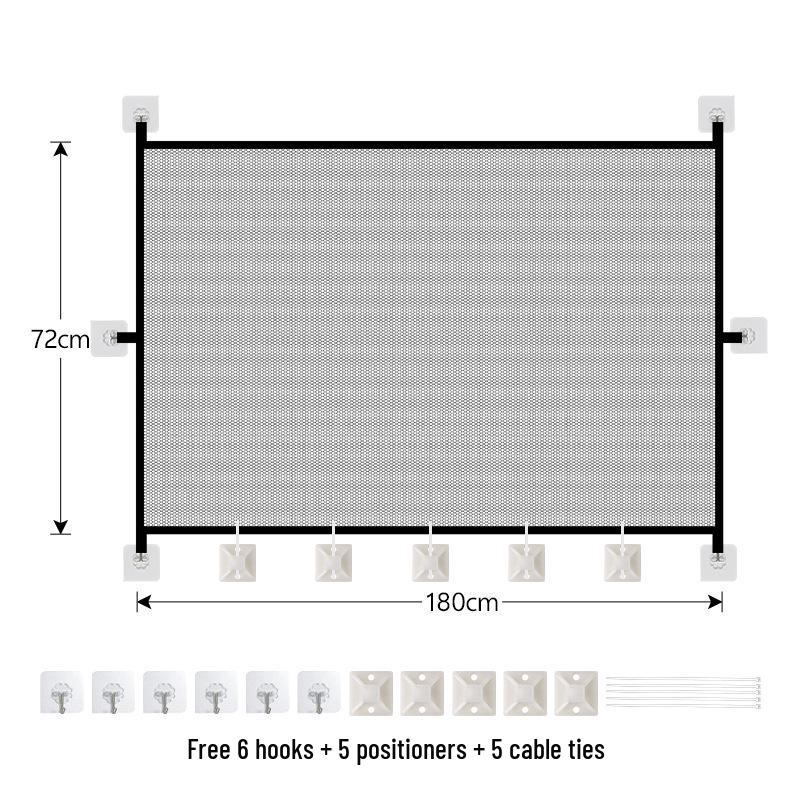 Foldable Cross-Border Pet Barrier: Portable Anti-Drill Cat Fence & Isolation Net