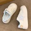 Fashion 2025 All-Season Women Thick Sole Elevator Shoes Skateboard Chunky Slip-On Sneakers Lightweight Lace-Up Casual White Shoes