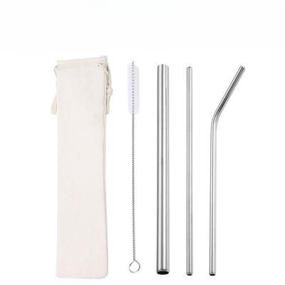 Stainless Steel Straw with Clean Brush Replacement Straw Long Straws for Stanley 40oz Cup Thermos Water Bottle Rink Metal Straw