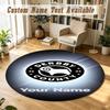 Round Rug Custom NameDerby County Pattern Non Slip Carpet Home Floor Decor