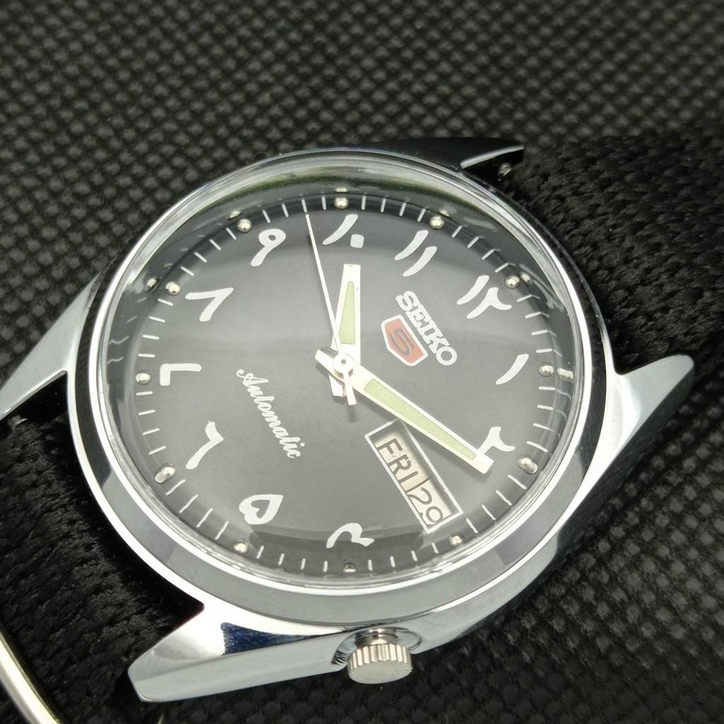 REACONDICIONADO VINTAGE SEIKO 5 AUTO 7009A JAPÓN HOMBRE D/D ÁRABE RELOJ 598-a313141-9