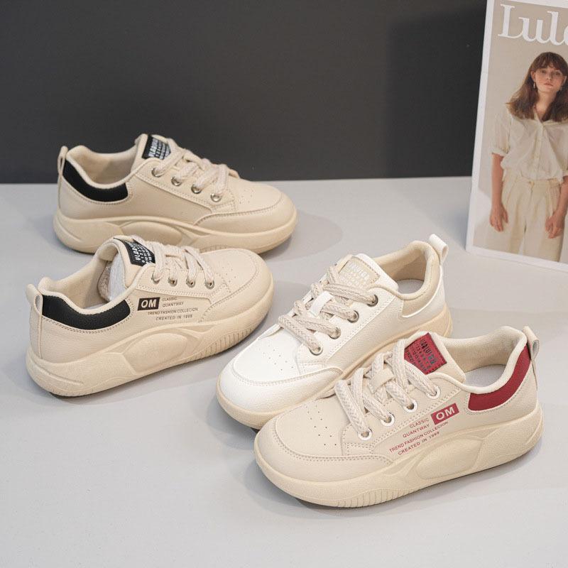 ins Korean version of white shoes for women 2025 spring new height-increasing student board shoes for women thick-soled street shooting casual HB6682