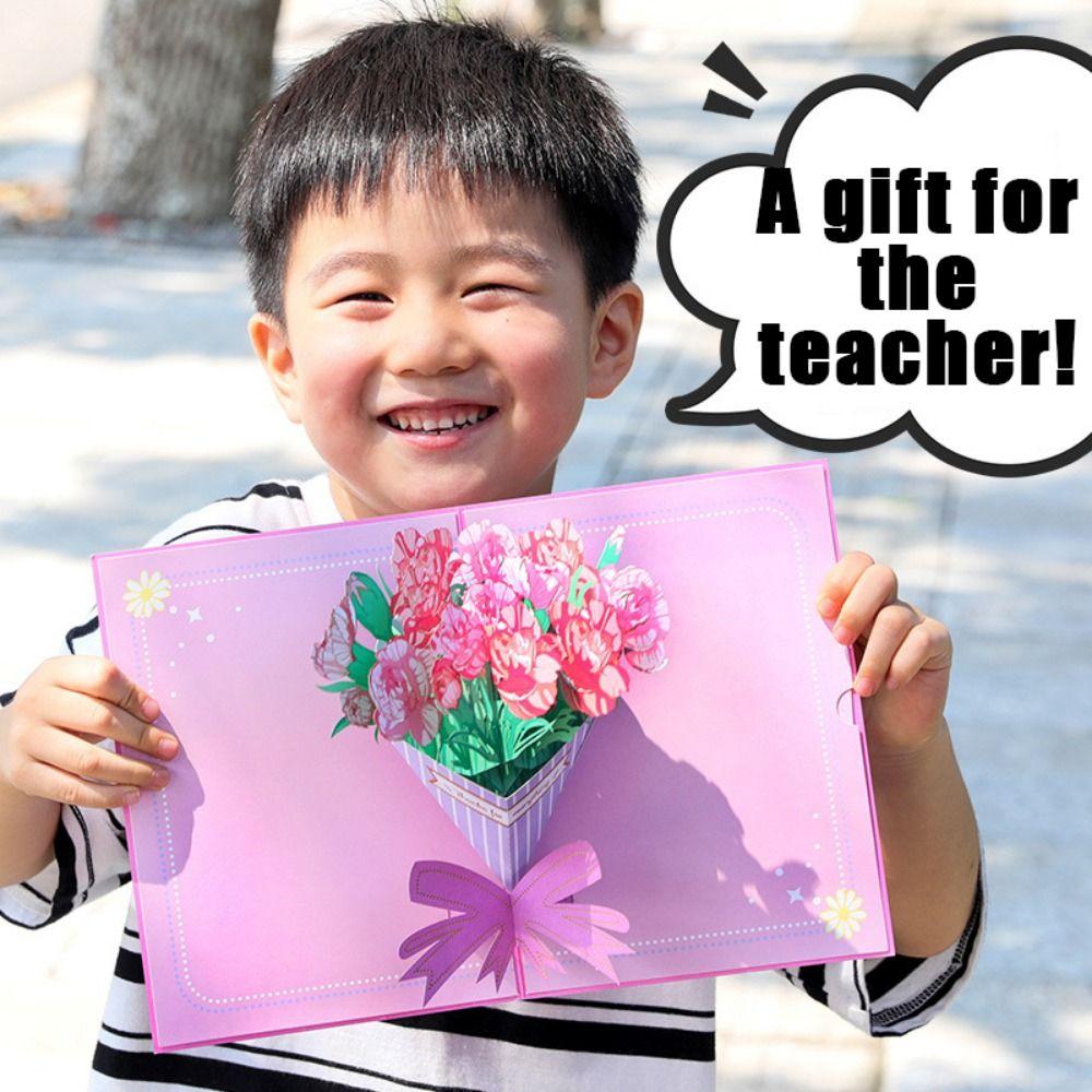 Handmade Teachers Day Cards Colorful Gratitude Card 3D Butterfly Greeting Card Teacher's Day