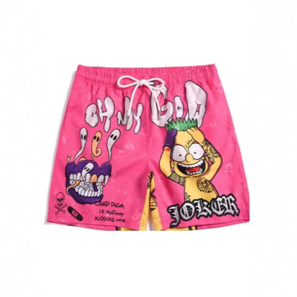 Men's Casual Shorts Outdoor Wear Fun Colorful 3D Printed Shorts Loose Casual Plus Breathable Cool Summer Versatile Shorts