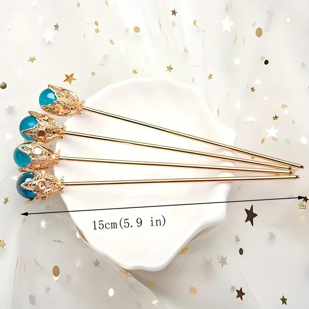 1 Stück Mode Blauer Kristall Haarnadel Einfach Romantisch Täglich Party Accessoire Damen Eleganter Schmuck Geschenk Haaraccessoire Haarnadel